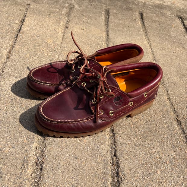 Timberland 3아이 클래식 보트슈즈 버건디 260 