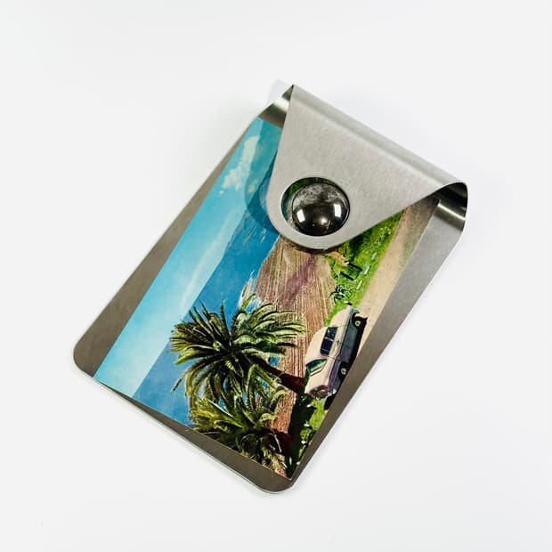 미국 빈티지 스틸 페이퍼 클립 메모판