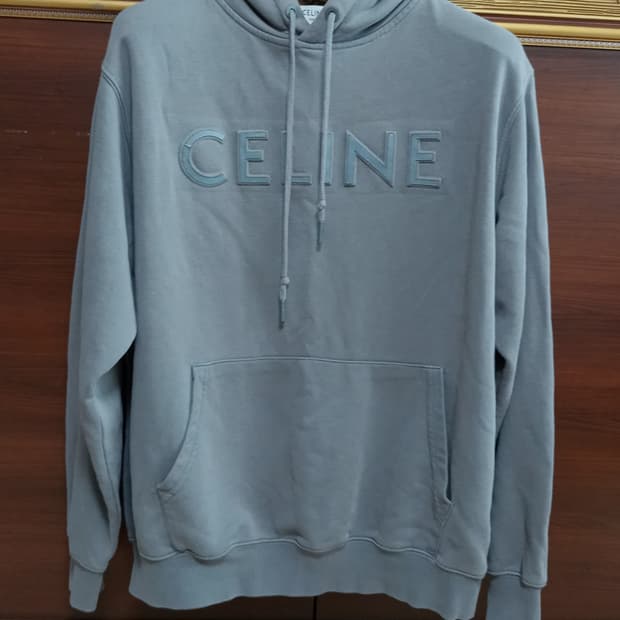 정품 셀린느 톤온톤 로고 루즈 후디 후드티 남여공용