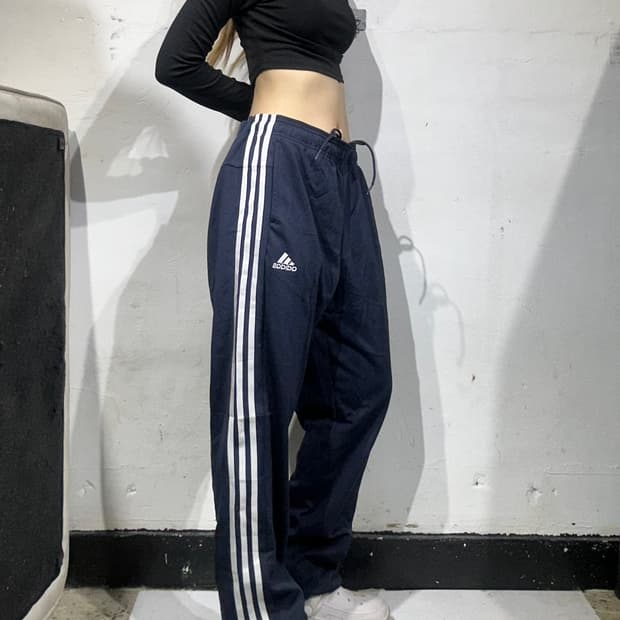 아디다스 네이비 화이트 삼선 트레이닝 팬츠 XL 