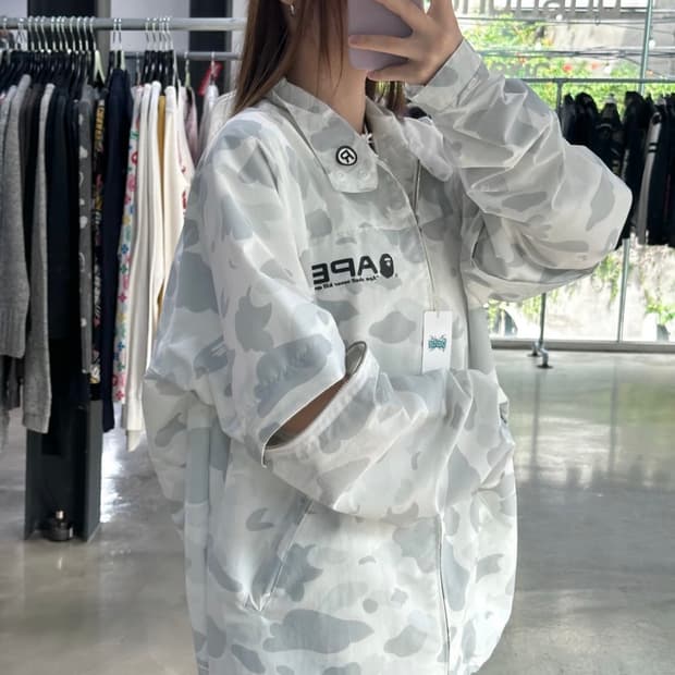 베이프 백계 팔분리 코치자켓