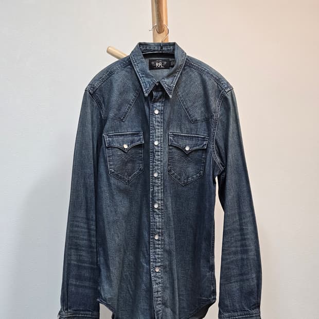 Rrl 콘초 중청데님셔츠