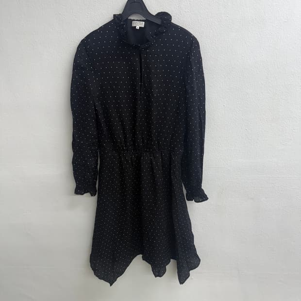 Paris 끌로디피에로 블랙 도트 원피스 36