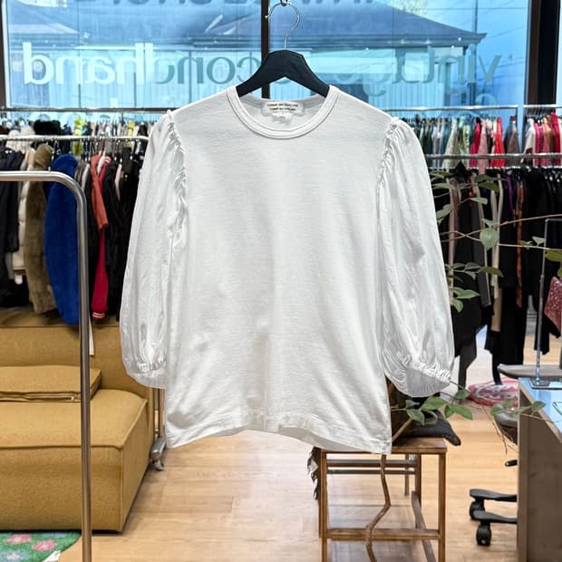 꼼데가르송 화이트 벌룬 롱슬리브 