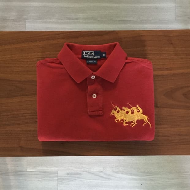 폴로 빅포니 반팔 럭비티 레드