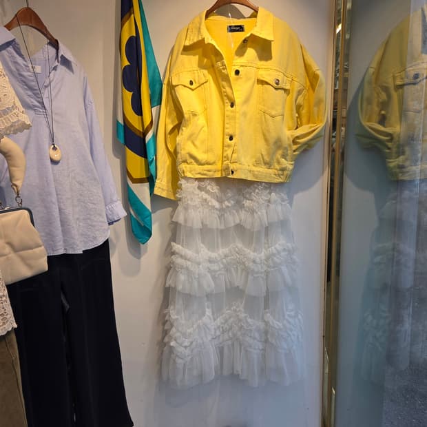 옐로 코튼 자켓