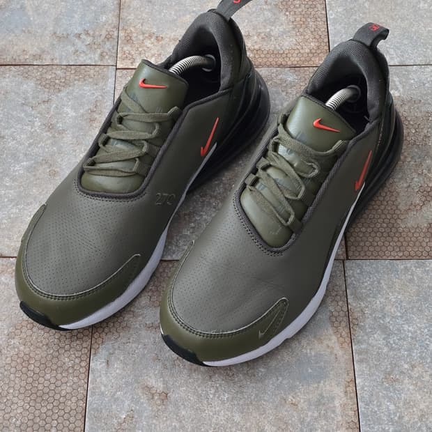 (265)나이키 에어맥스 270 프리미엄 레더 올리브