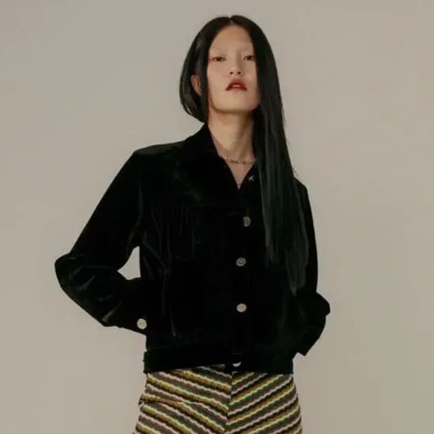 오호스 자켓 FRINGE SUEDE JACKET