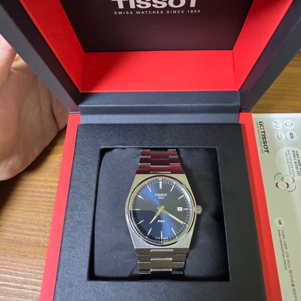 티쏘 prx 쿼츠 40mm 청판