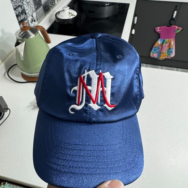 블랭크맨션 새틴 네이비 볼캡