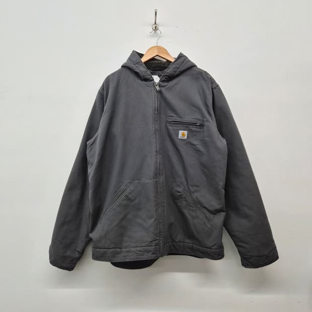 칼하트 워시드 덕 셰르파 안감 자켓 차콜색 남성 XL