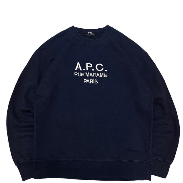 A.P.C 아페쎄 네이비 맨투맨