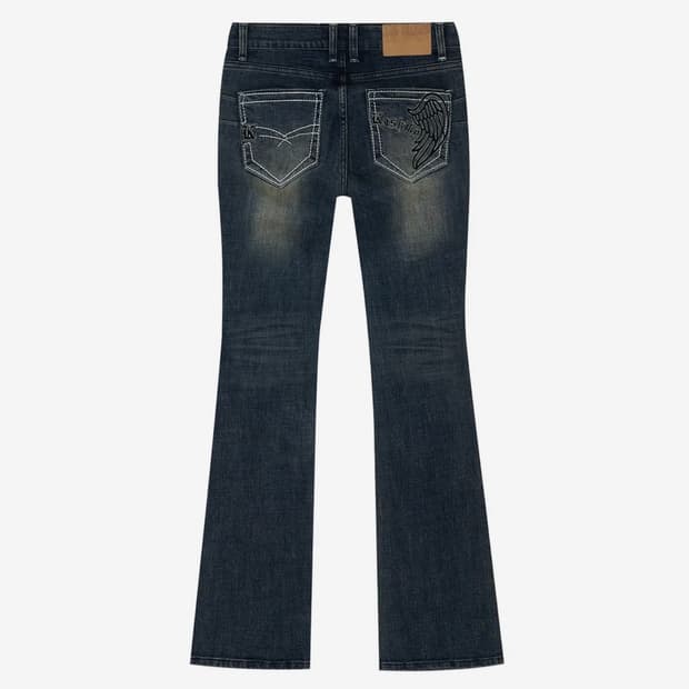 카시코 로우라이즈 Boots Cut Denim Pants 블루