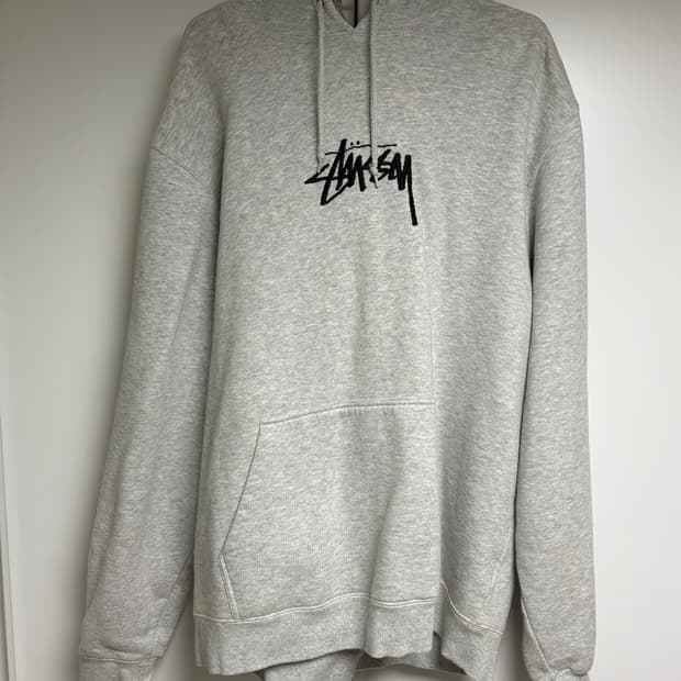 스투시 로고 자수 후드티 XL