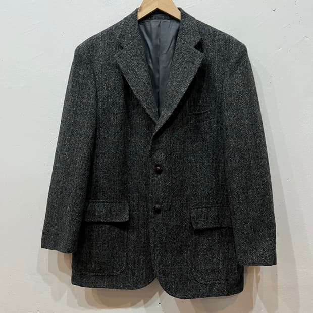 제이프레스 헤리스 트위드 울 블레이저 자켓 Made in JAPAN