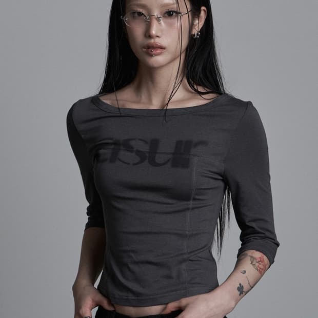 asur애즈유아 소잉 보트넥 7부티