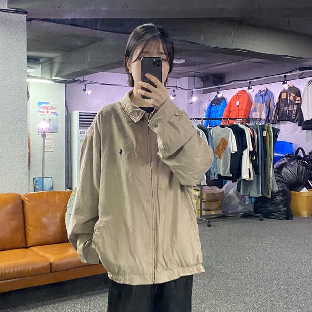 폴로 랄프로렌 베이지 집업 자켓 B4243