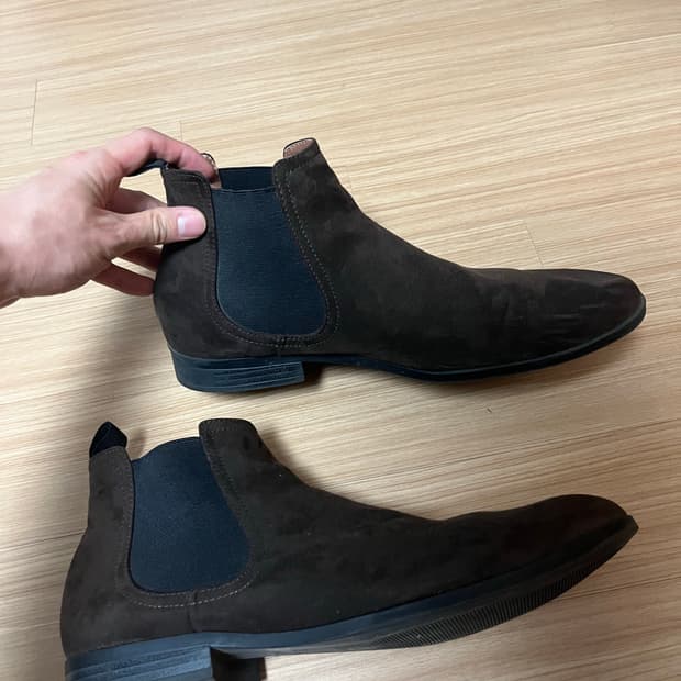 H&m 브라운 스웨이드 첼시 부츠