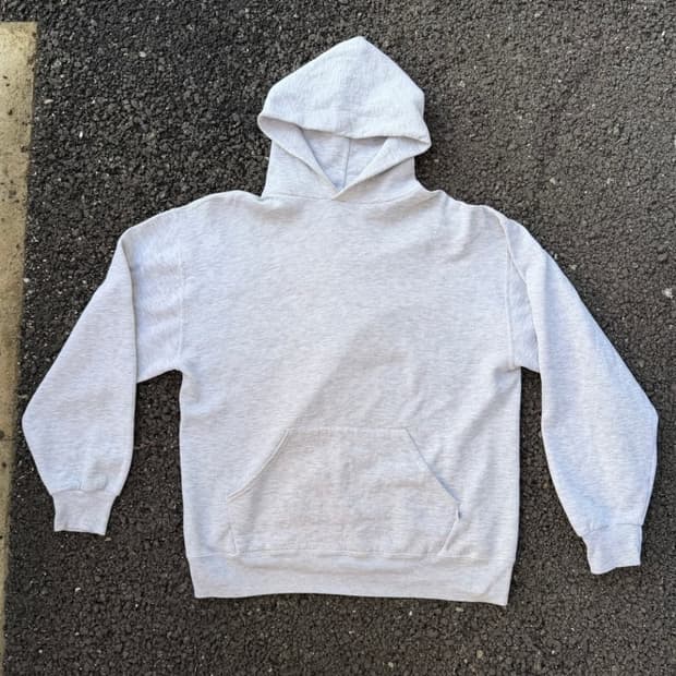 90s 빈티지 러셀 후디 라이트 그레이