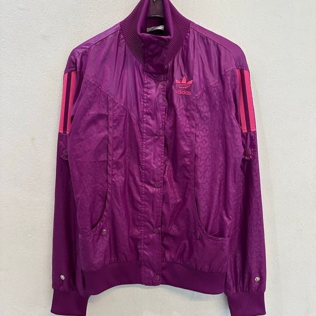 Adidas zip up jacket purple