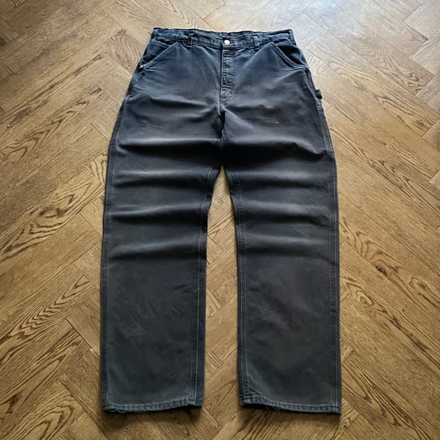 [36]칼하트 USA 빈티지 워싱 미드나잇 네이비 싱글니 카펜터 워크팬츠