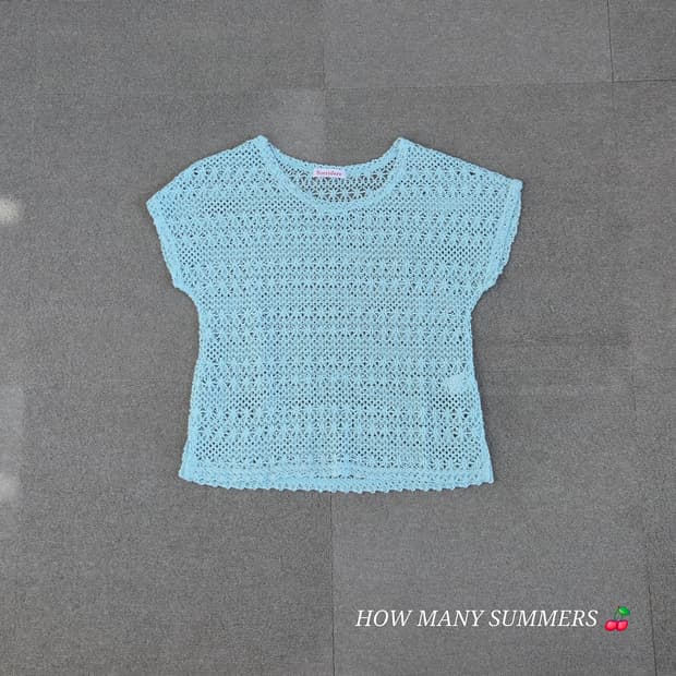 블루그린 여름 니트 