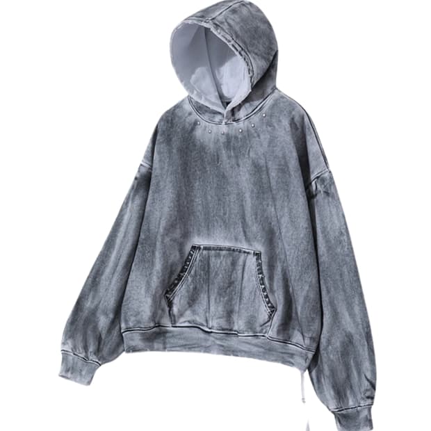 플레이버리즘 리벳 후디 더티 화이트