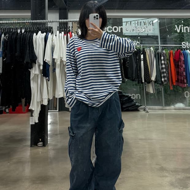꼼데가르송 플레이 단가라 롱슬리브