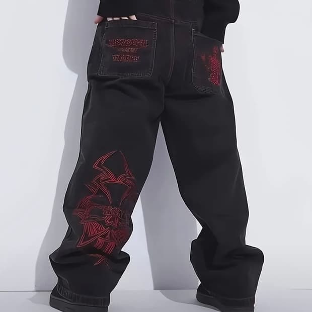 뒷프린팅 빈티지 팬츠