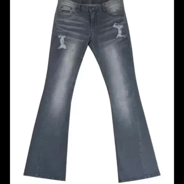 플리즈노팔로우 워싱 데미지 부츠컷 팬츠