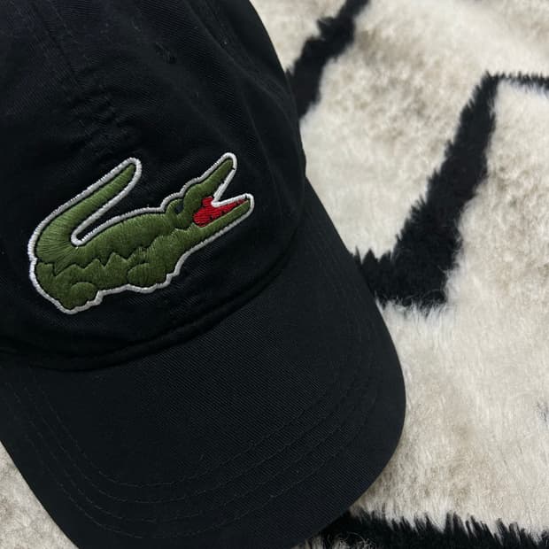 라코스테 빅 크록 볼캡/블랙