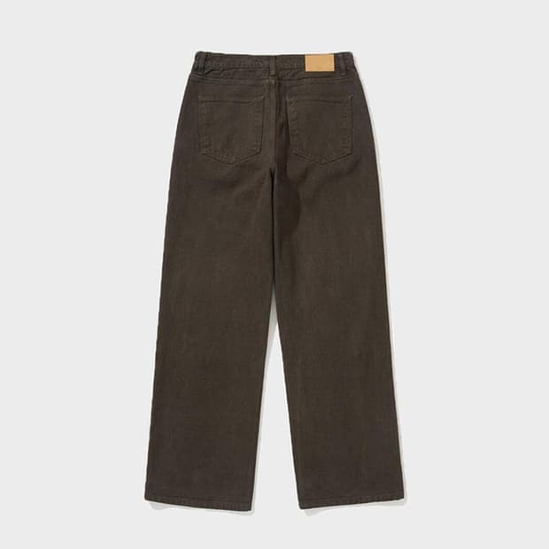 [m] 마이라이브러리 가먼트 다이드 브러쉬드 팬츠 브라운