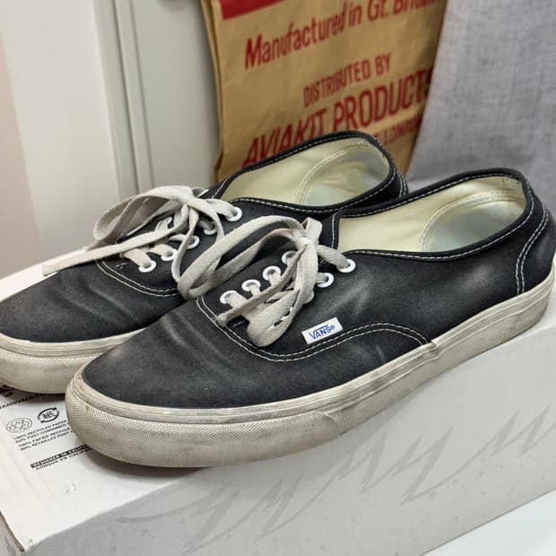 285) 반스 어센틱 웨이브 워시드 블랙