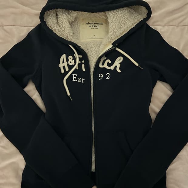 아베크롬비 양털 슬림핏 후드집업