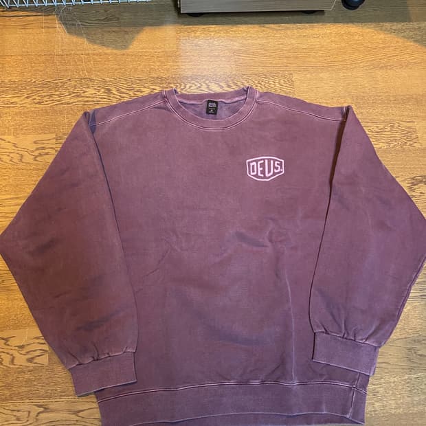 데우스 피그먼트 맨투맨 xxl 버건디