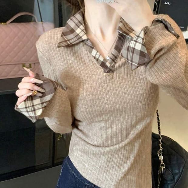 새상품 | 롱슬리브 티셔츠 슬림핏 