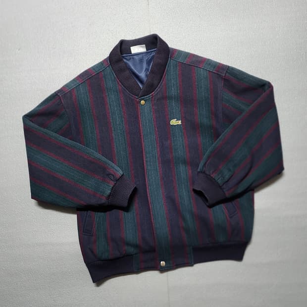 라코스테 올드스쿨 울 블루종 자켓
