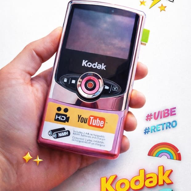 코닥 zi6 빈티지 캠코더 풀박스(미사용)