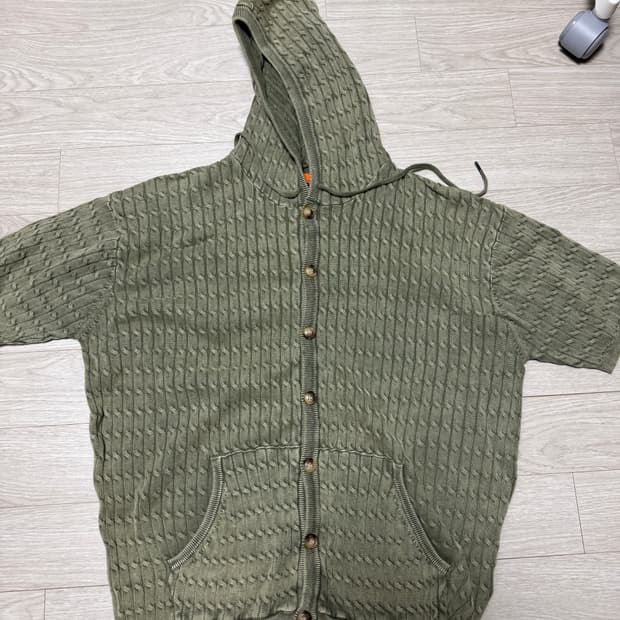 디미트리블랙 반팔 후드 니트