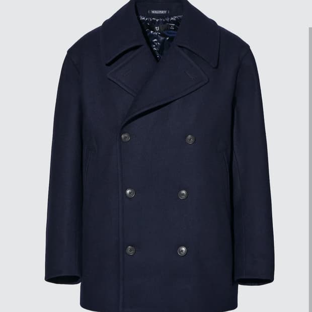 유니클로 +j 질샌더 피코트 네이비 L