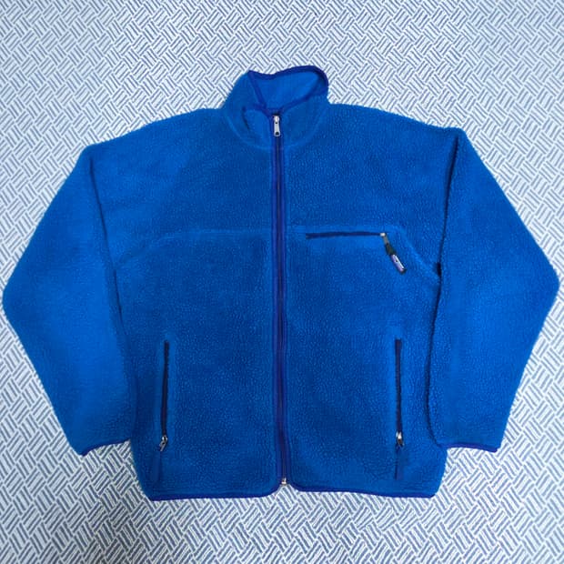 (L)파타고니아 레트로 파일 가디건 usa 블루 딥파일