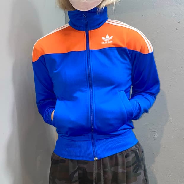 ADIDAS 블루 오렌지 배색 져지