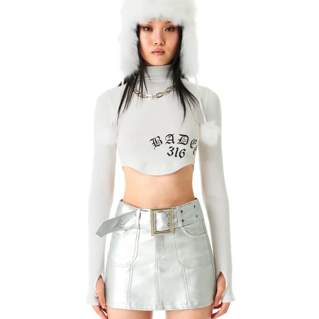 단종희귀매물) 배디 Gothic Ribbed Turtleneck