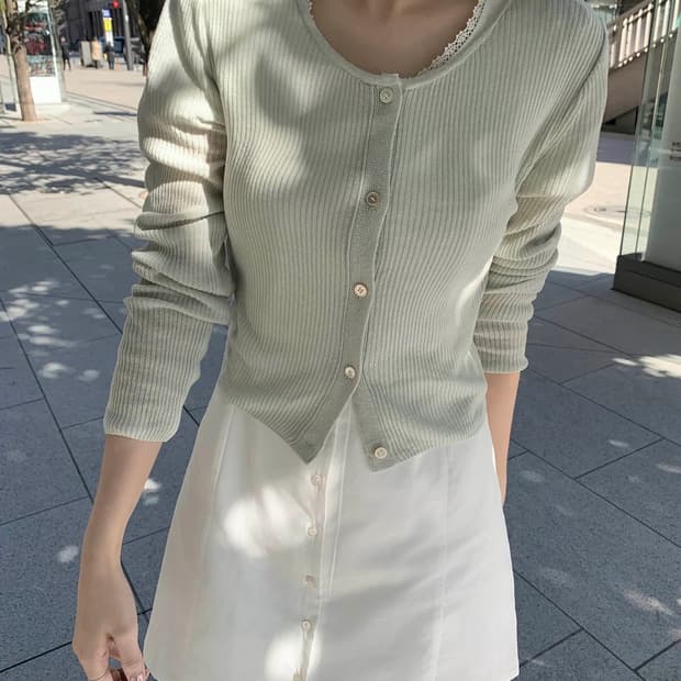 제니오 소프트글로우 가디건 민트