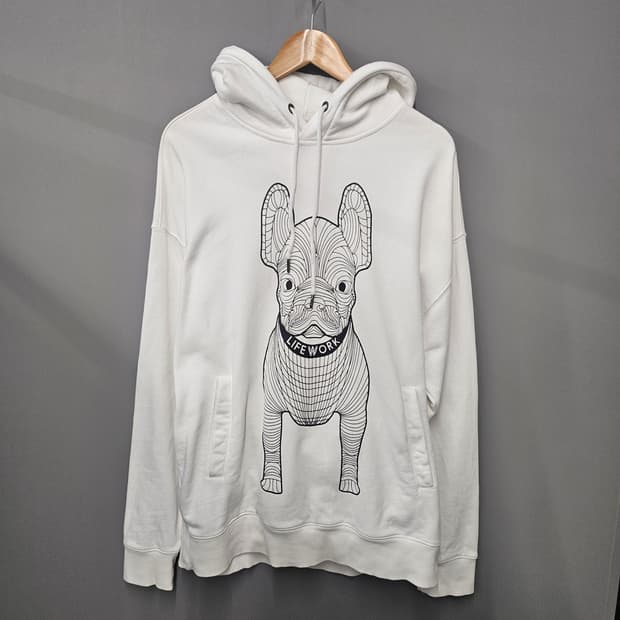 라이프워크 빅라독 후드티 화이트