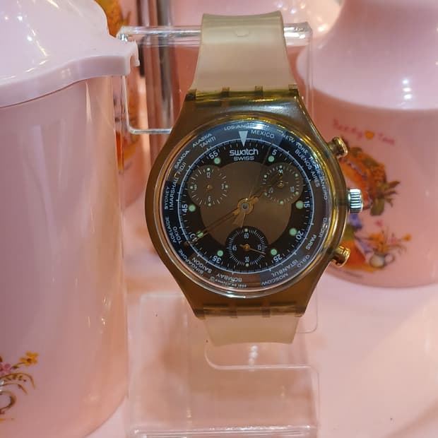 90s 빈티지 스와치 크로노 시계