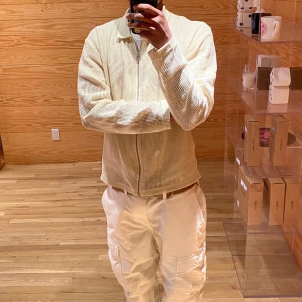 스투시 메쉬 집 롱슬리브 셔츠