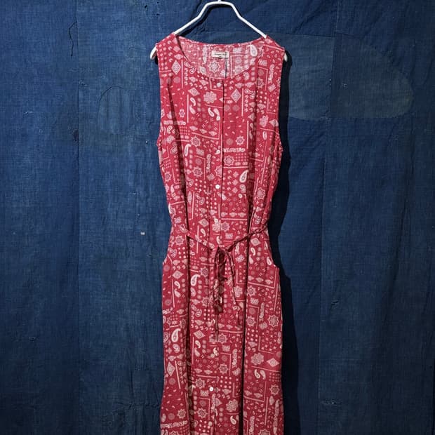 44-55 ) SM2 Paisley Linen Dress