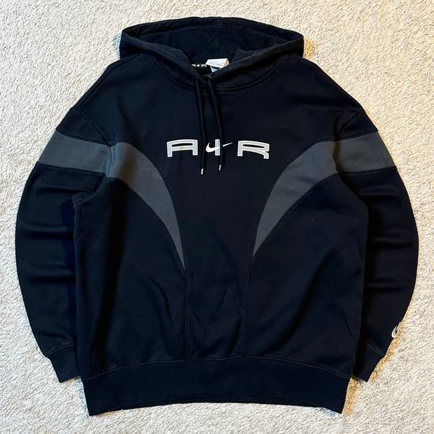 나이키 신형 에어 로고 플리스 후드티 블랙 우먼스