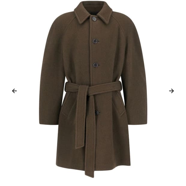 [M] 아모멘토 래글런 하프코트 브라운